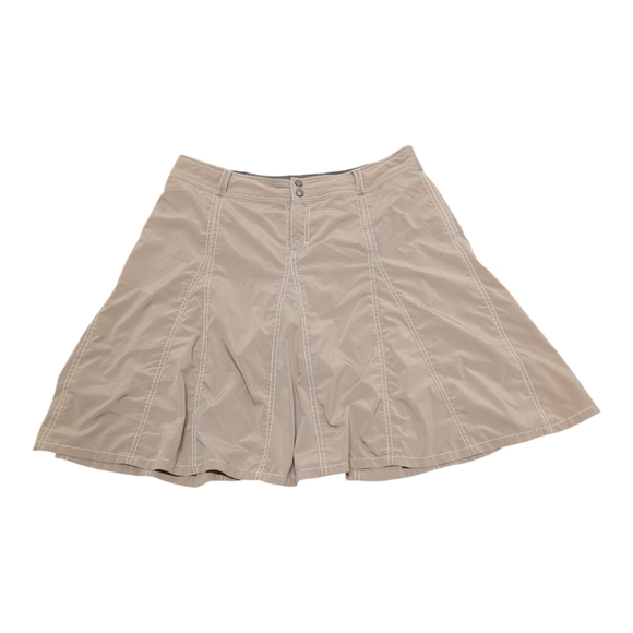 Athleta Whatever Pleated Skort Womens A-Line Plus Size 14 Beige Tan - Picture 1 of 11